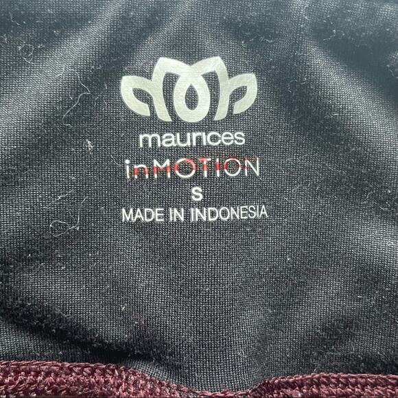 Maurices Maroon Floral In Motion Legging Size Small - Picture 4 of 11